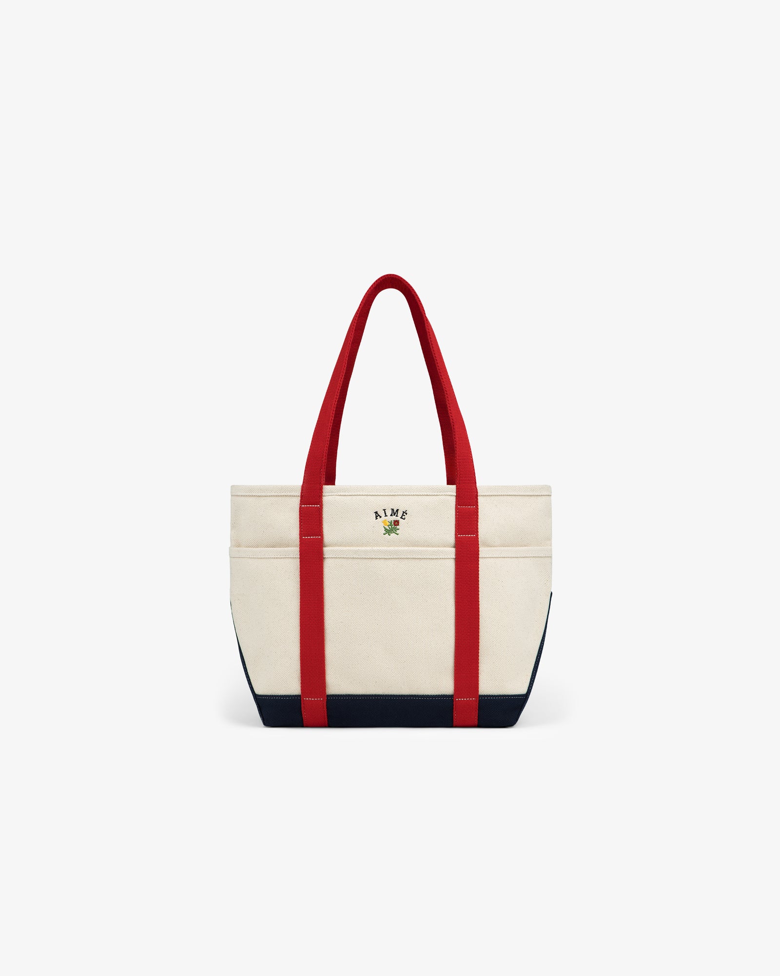 Small Crest Contrast Tote Bag