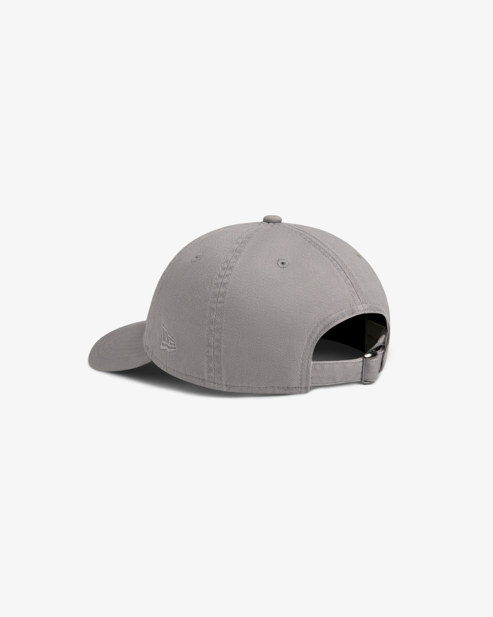The ALD / New Era Dodgers Retro Fit Hat in gray is shown from the back with an adjustable strap and stitched panels.