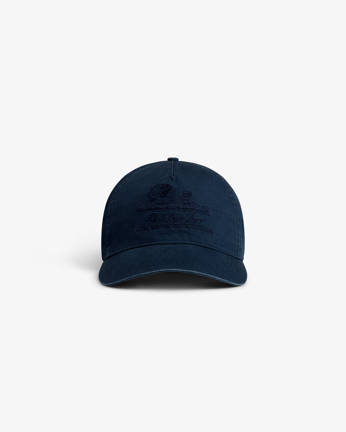 Sun Faded Unisphere Hat in navy blue with a subtle front embroidery, displayed on a plain white background.
