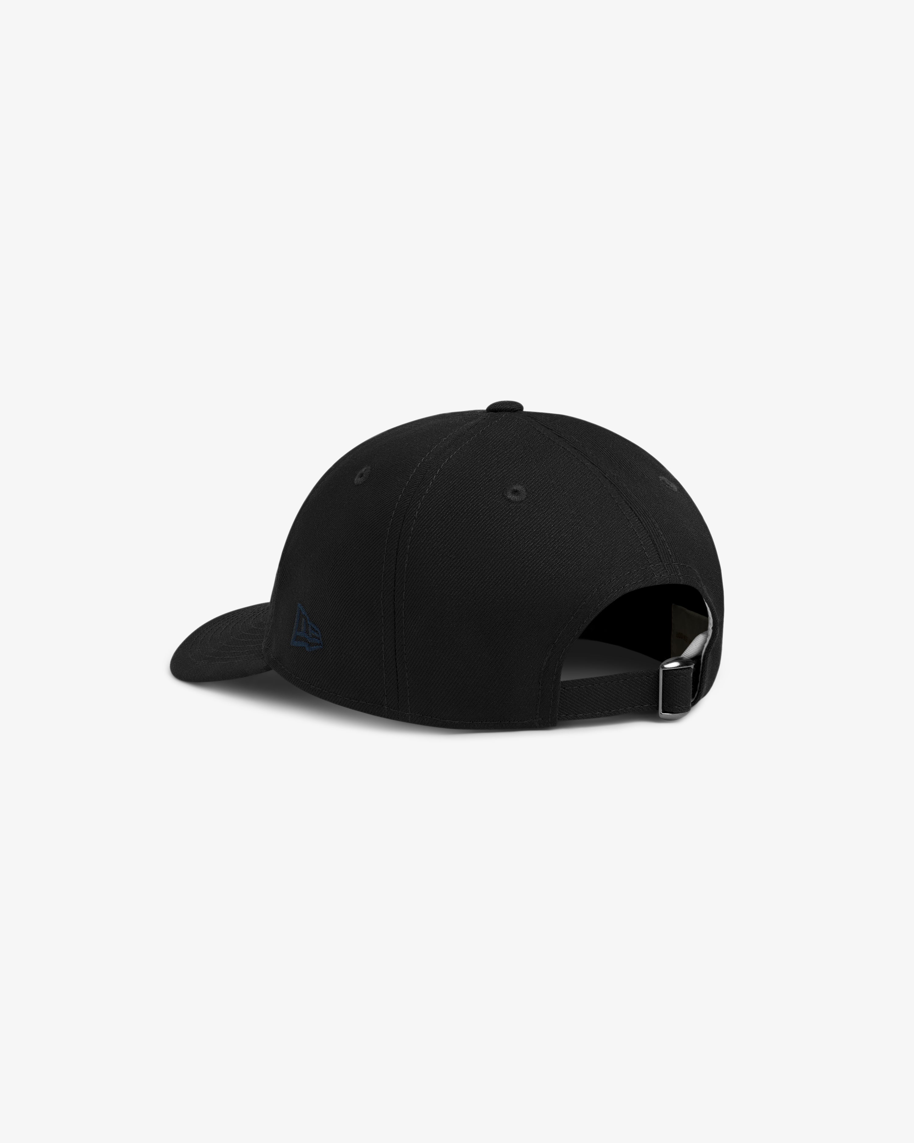 ALD / New Era Highlanders Retro Fit Hat shown from the back with adjustable strap and metal buckle on white background.