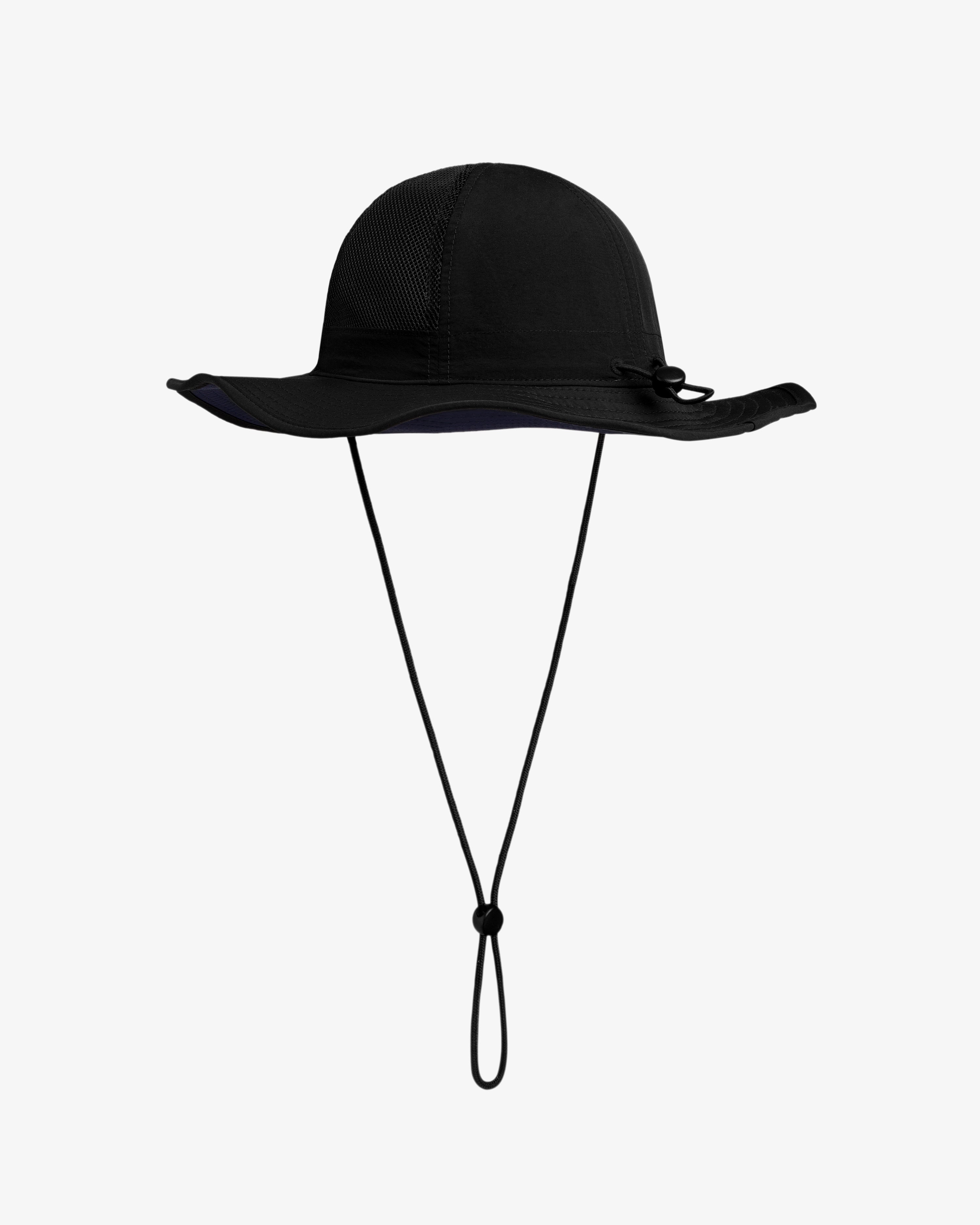 Marina Boonie Bucket Hat with wide brim, chin strap, and toggle shown on a plain white background.