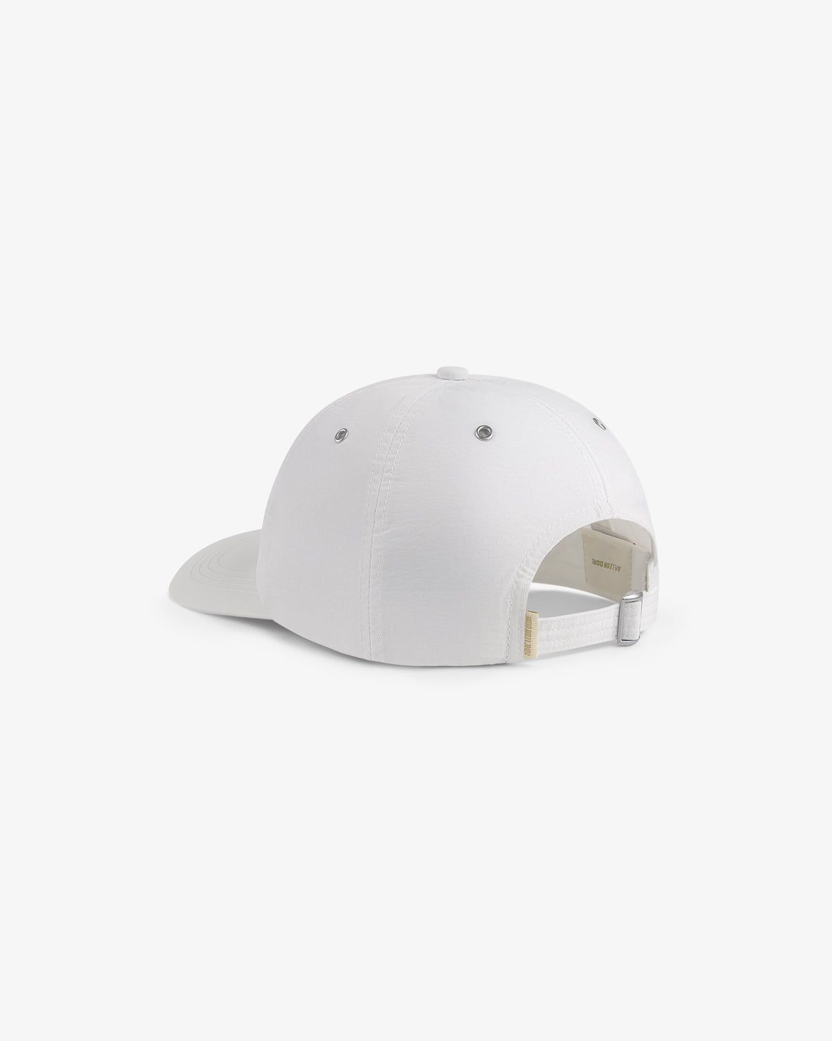 The ALD / Technics Nylon Logo Hat is shown from the back, featuring an adjustable strap and metal buckle.