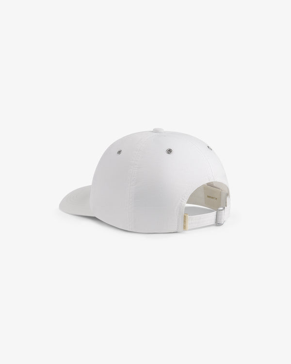 The ALD / Technics Nylon Logo Hat is shown from the back, featuring an adjustable strap and metal buckle.