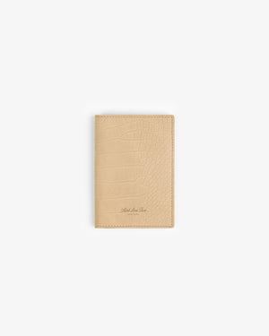 Croc-Embossed Nubuck Passport Holder