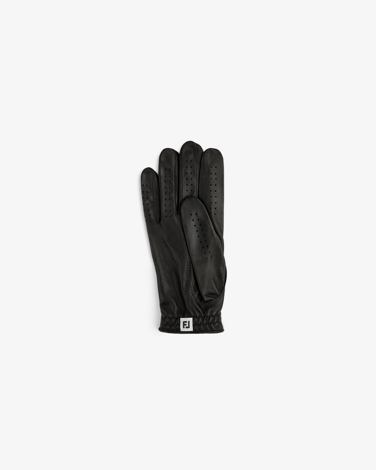 The ALD / FootJoy StaSof Heritage Glove (Right) in black leather is displayed flat on a white background.