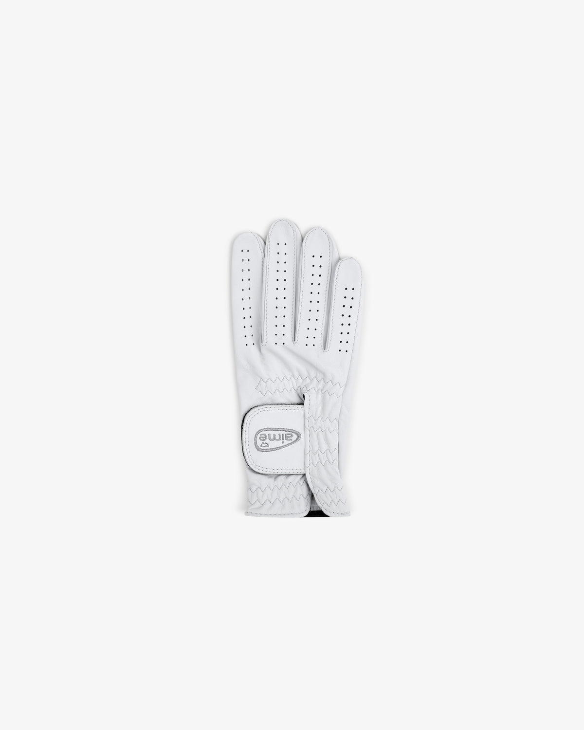 The ALD / FootJoy StaSof Heritage Glove (Right) is shown palm down, featuring perforated fingers and a Velcro strap.