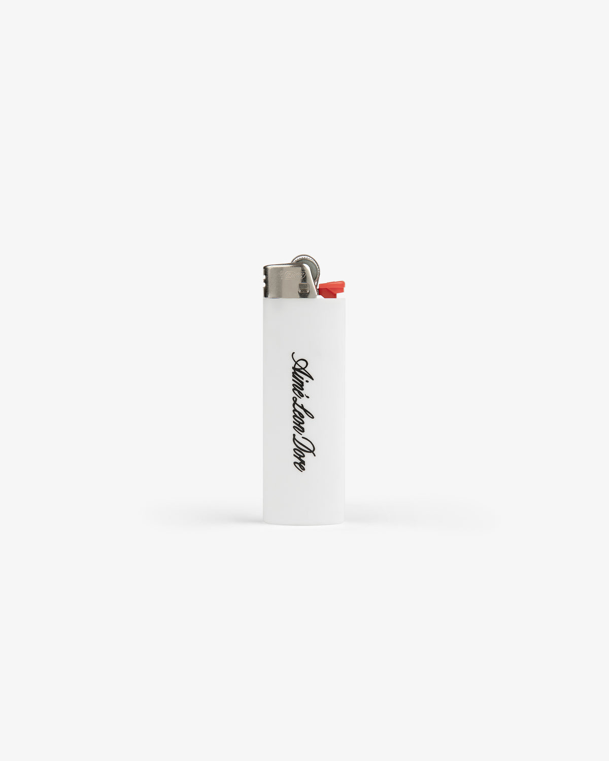 A Caricature Lighter in white with "Another One" in black script, shown on a plain white background.