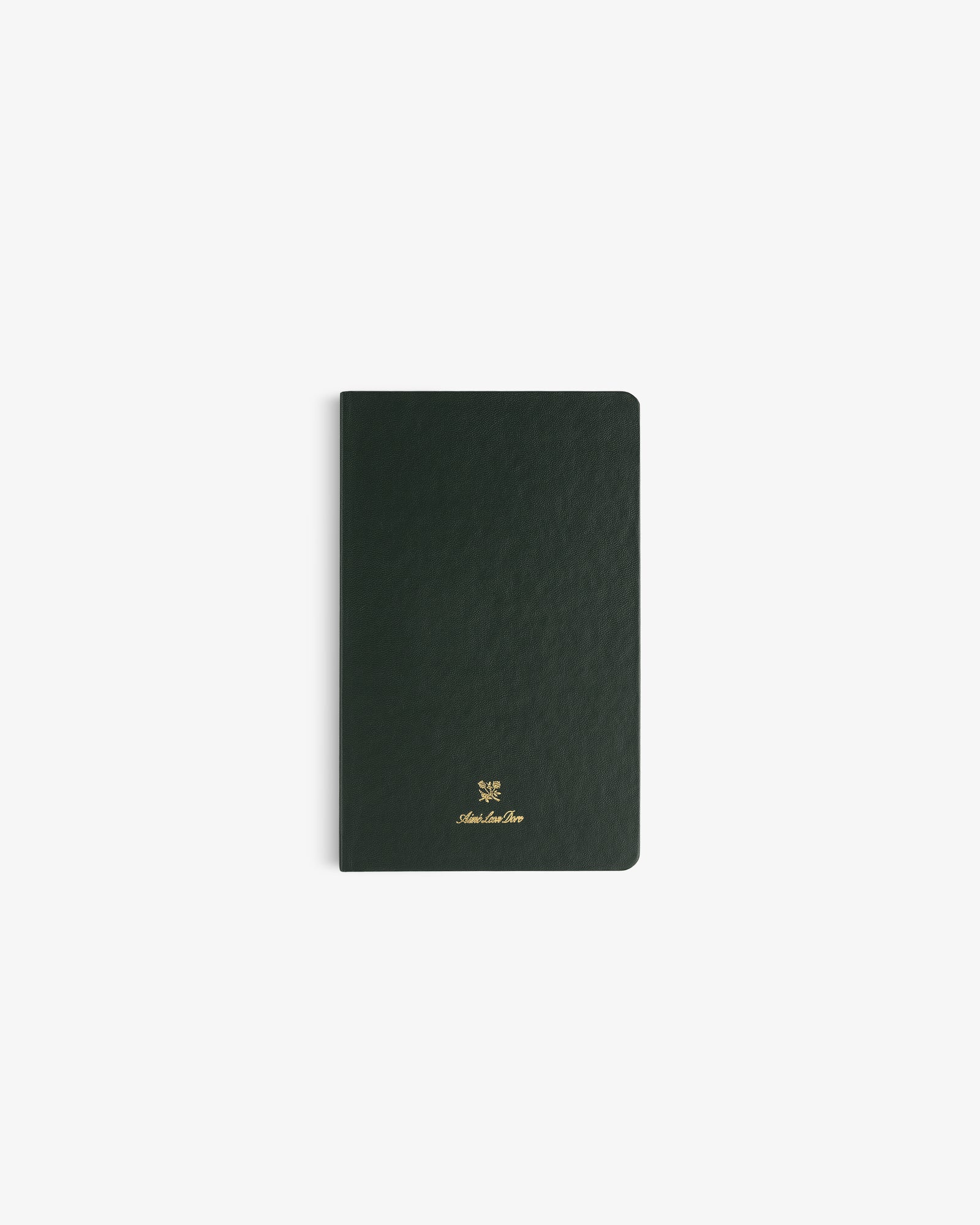The Crest Sketchbook is a slim, dark green notebook with gold text and logo on the cover, shown on a white background.