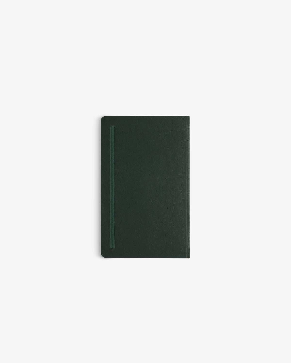 The Crest Sketchbook is a closed, dark green hardcover with an elastic band, centered on a plain white background.