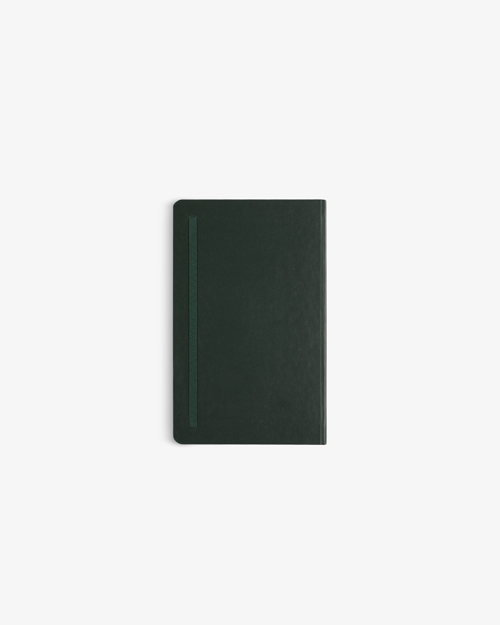 The Crest Sketchbook is a closed, dark green hardcover with an elastic band, centered on a plain white background.