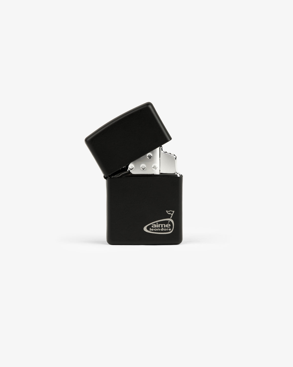 The ALD Golf Cigar Torch Lighter stands upright, black with a metallic interior, on a plain white background.