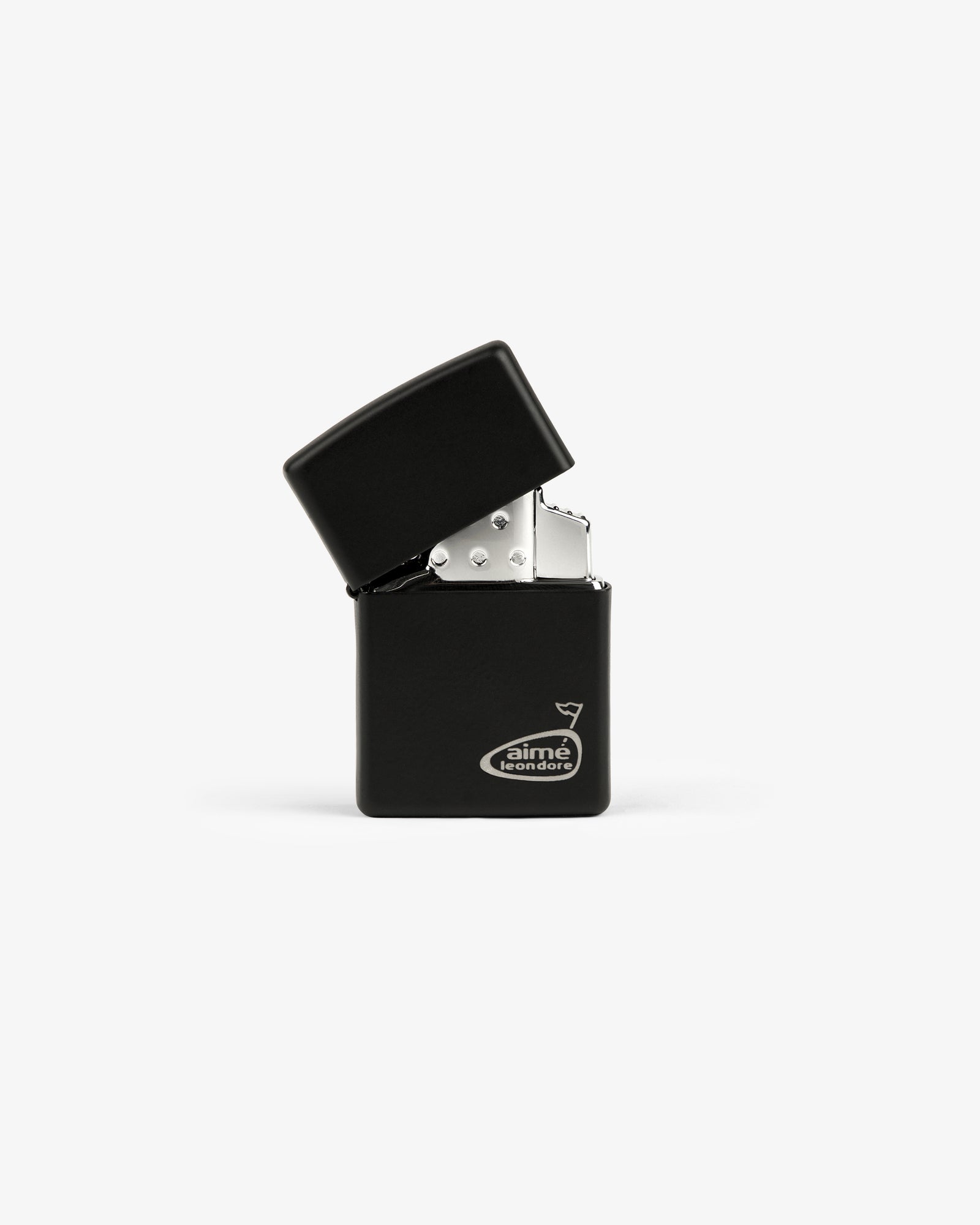 The ALD Golf Cigar Torch Lighter stands upright, black with a metallic interior, on a plain white background.