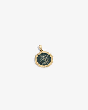 14Kt Gold Saint George Coin Pendant