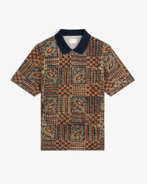 Paisley Printed Piqué Polo