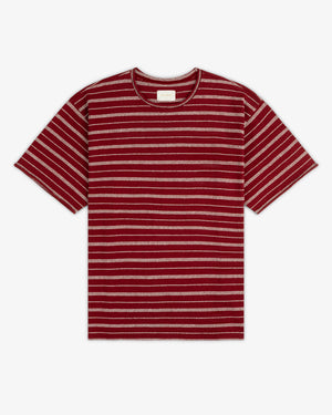 Jacquard Striped Rollneck Tee