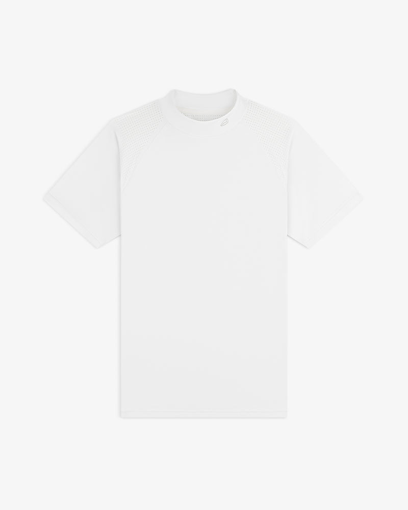 ALD Golf Performance Tee, short-sleeve with crew neckline, shown on a white background.