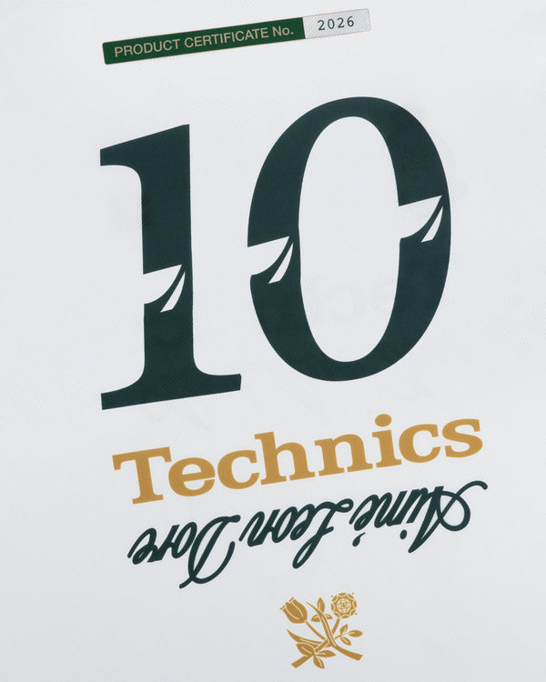 White background with large “10,” “ALD / Technics,” “with love,” and a green label reading “PRODUCT CERTIFICATE No. 2026.”.