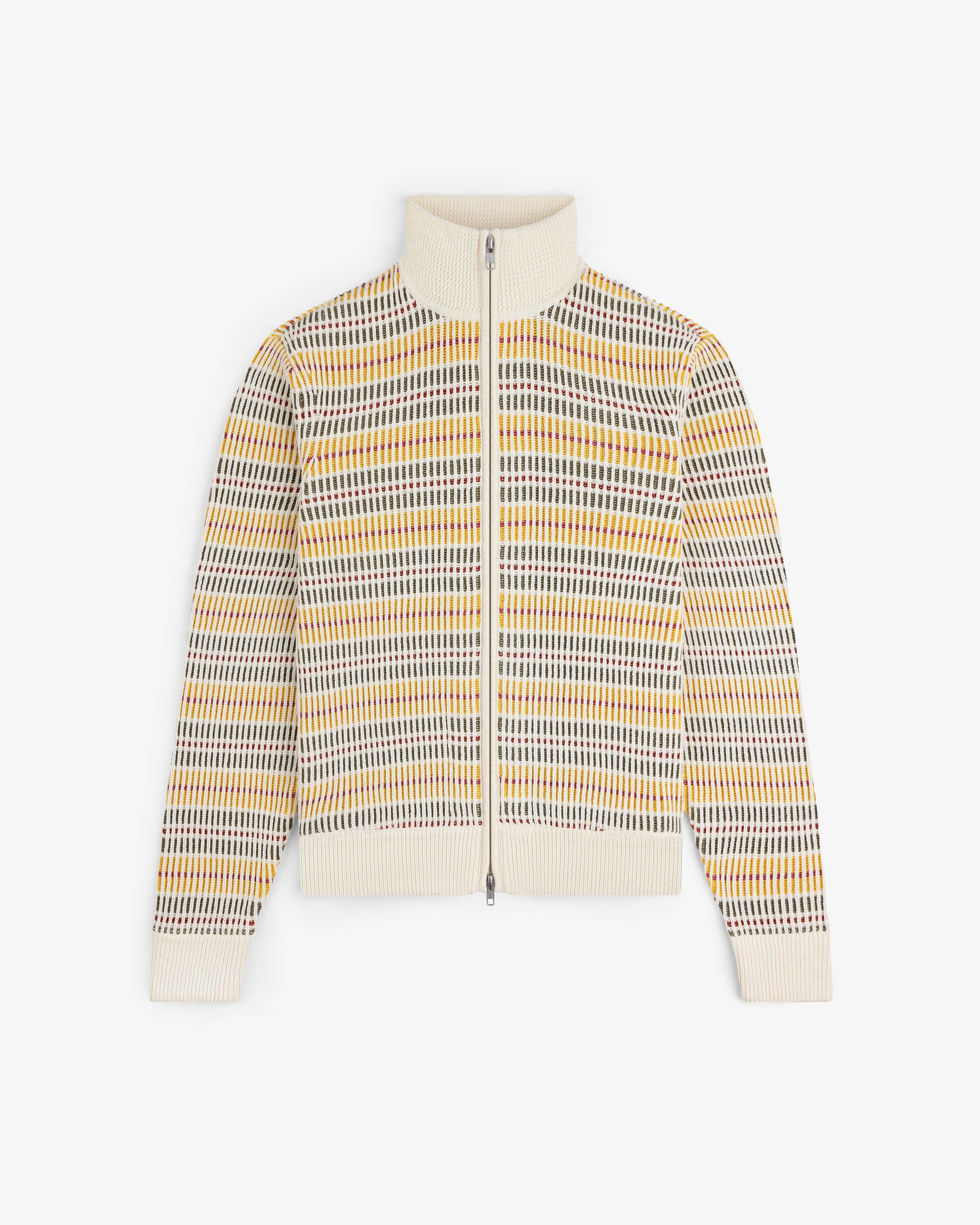 Multi Color Knit Track Sweater