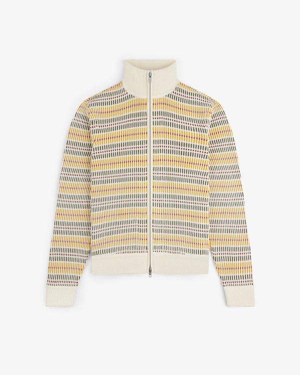 Multi Color Knit Track Sweater