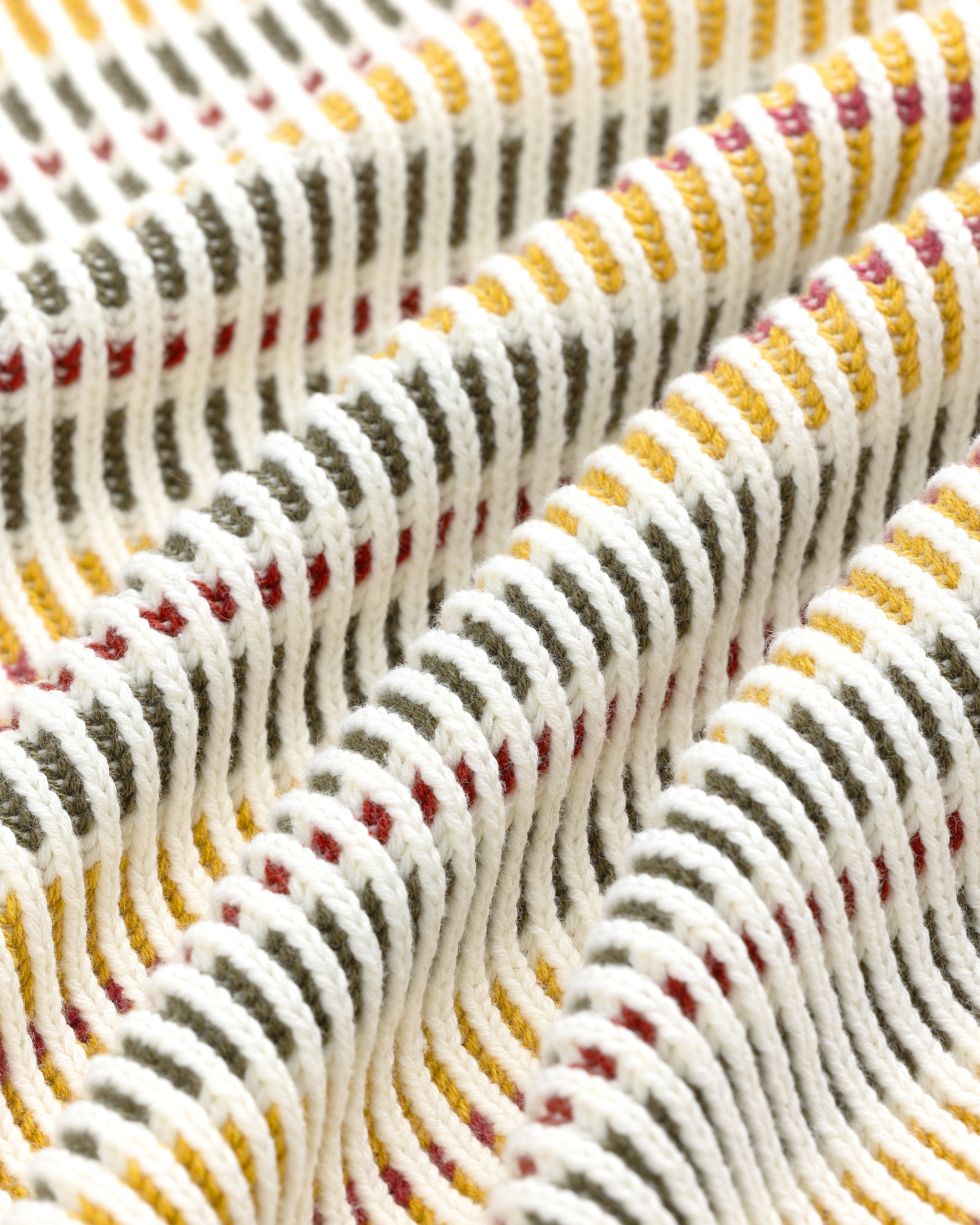 Multi Color Knit Track Sweater