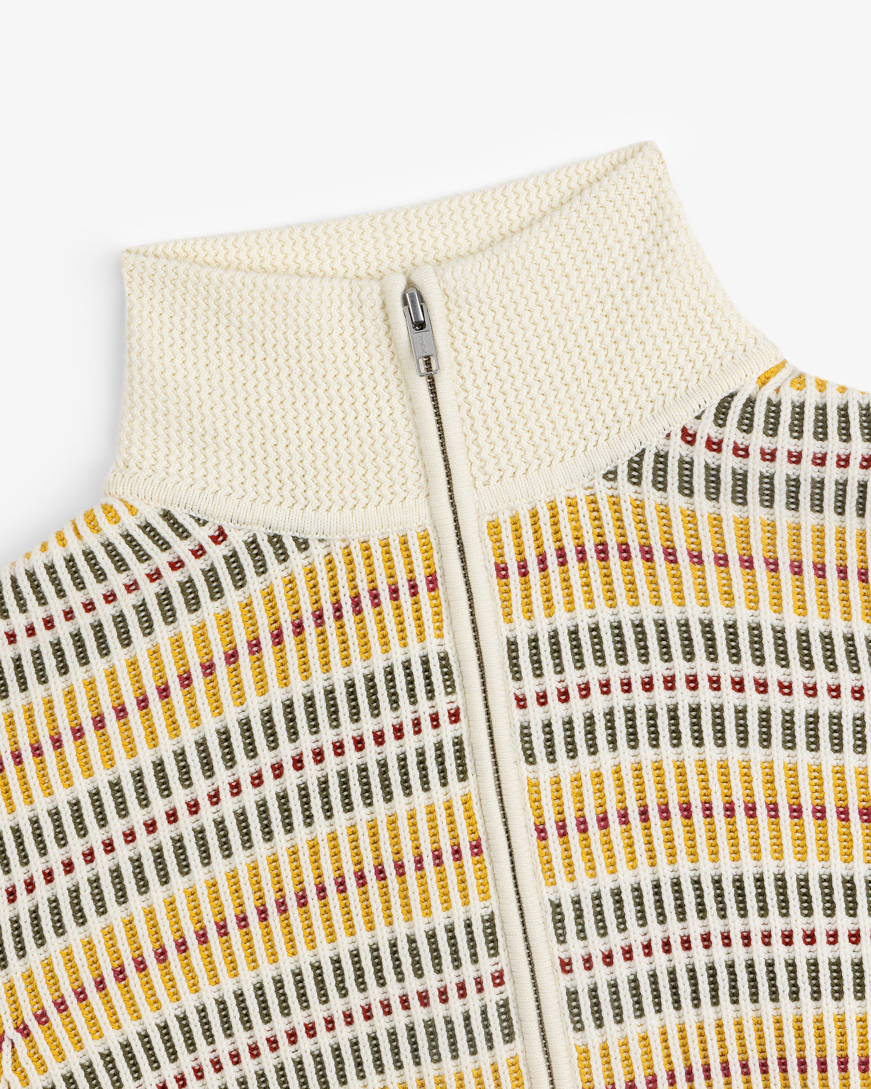 Multi Color Knit Track Sweater