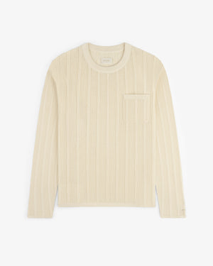 Racking Stitch Crewneck Sweater