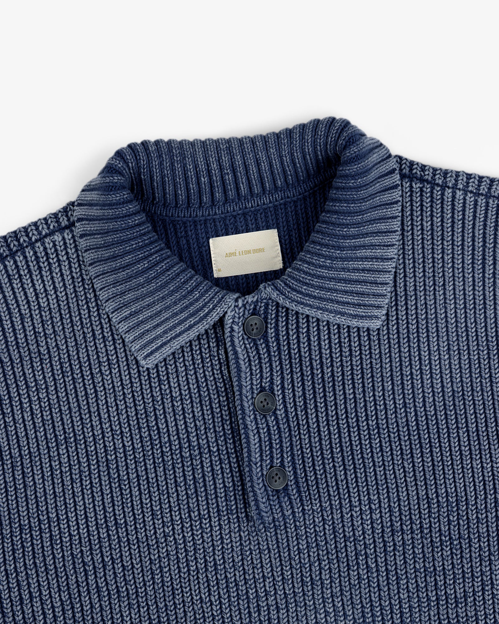 Stone Washed Knit Polo – Aimé Leon Dore EU