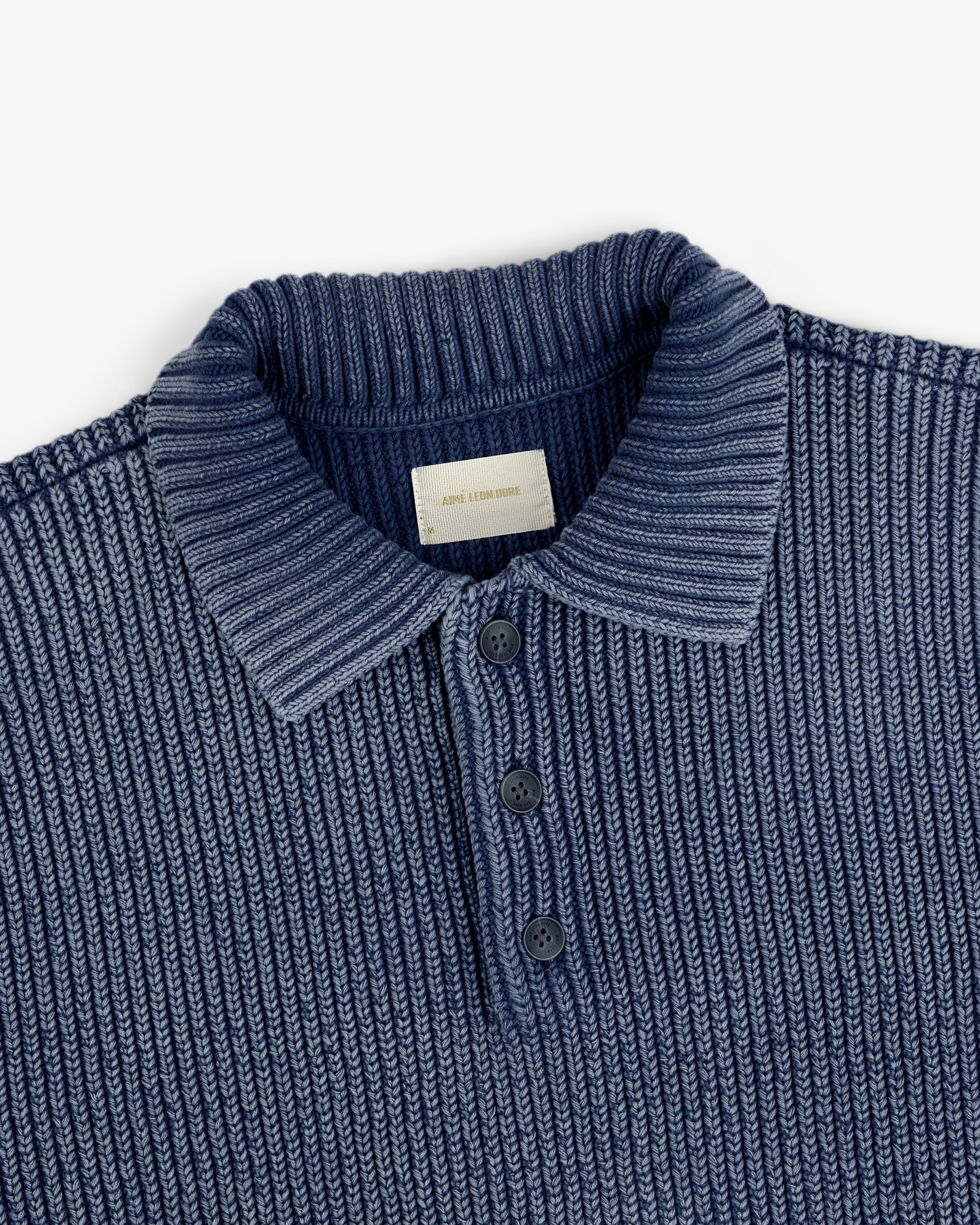 Stone Washed Knit Polo – Aimé Leon Dore EU