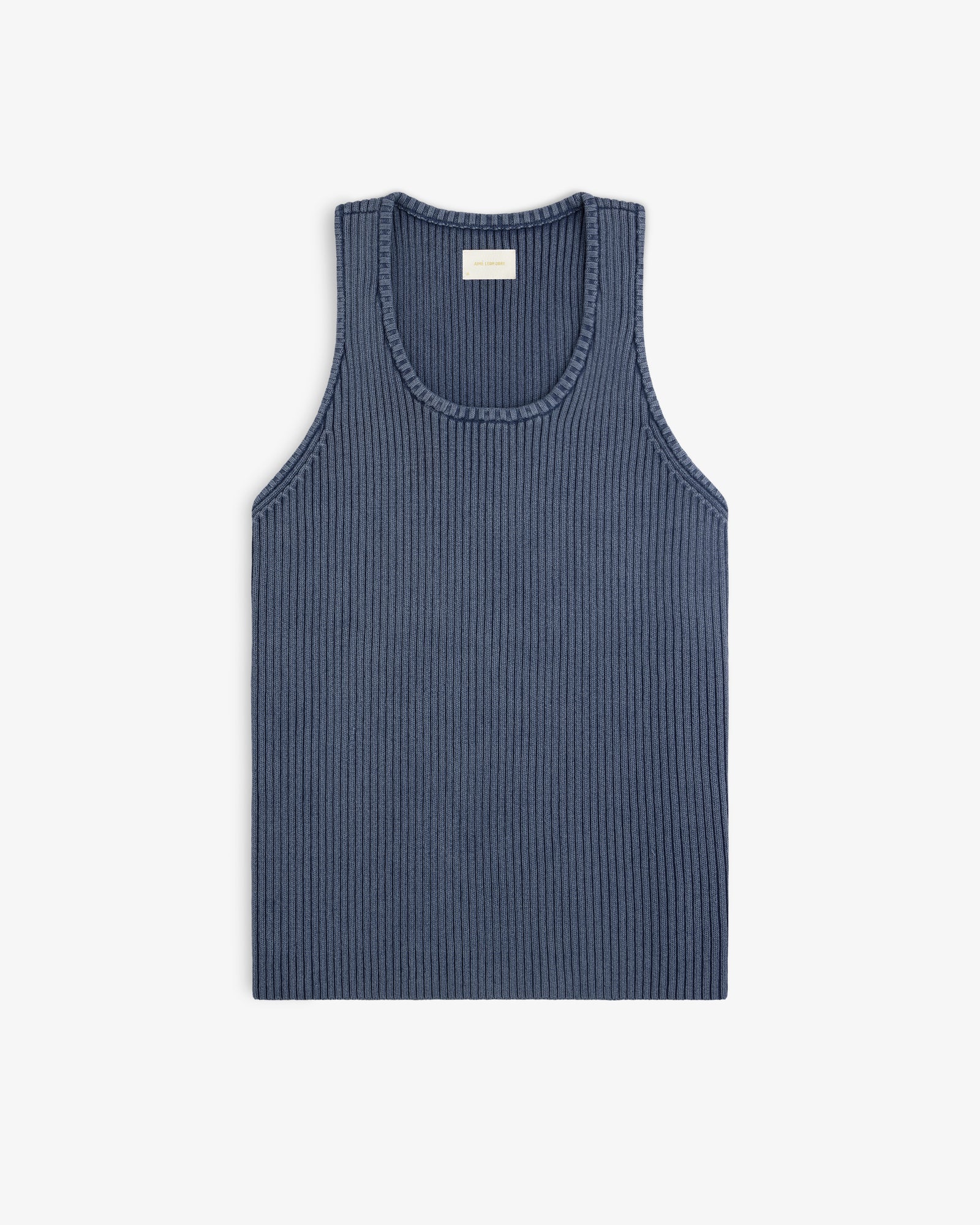 A Stone Washed Knit Tank Top laid flat on a white background.