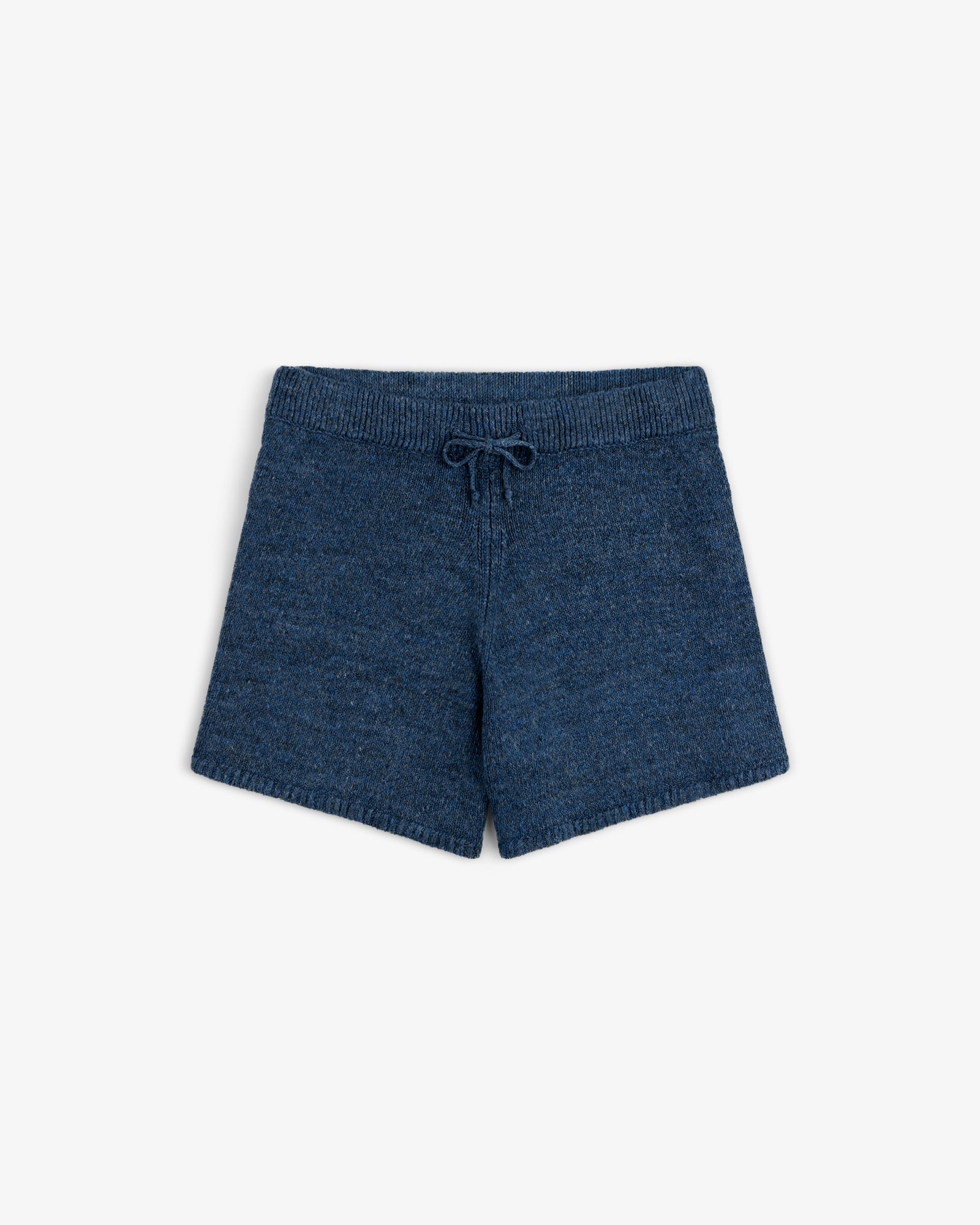 Linen Knit Drawstring Short with elastic waistband, shown on a plain white background.