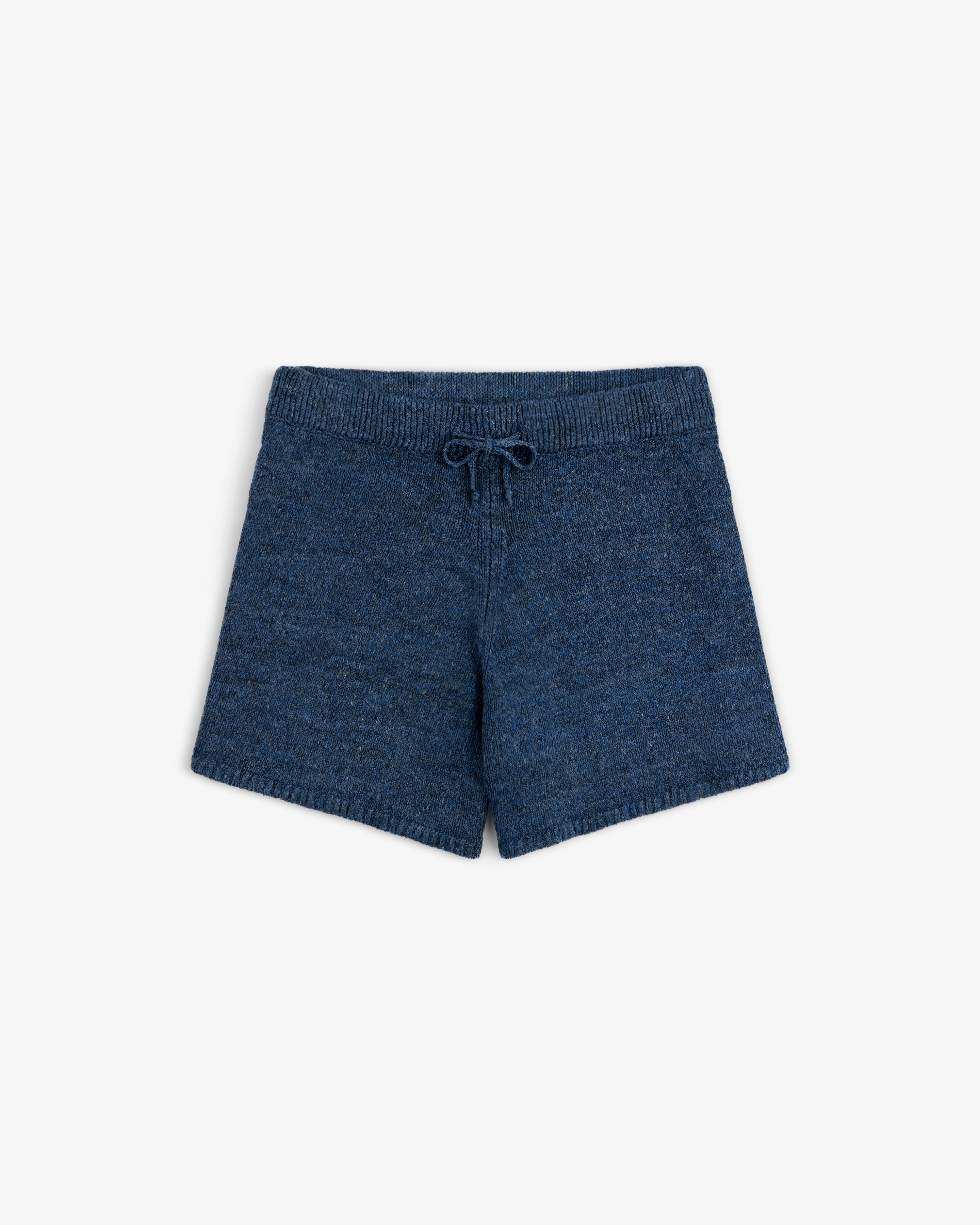 Linen Knit Drawstring Short with elastic waistband, shown on a plain white background.
