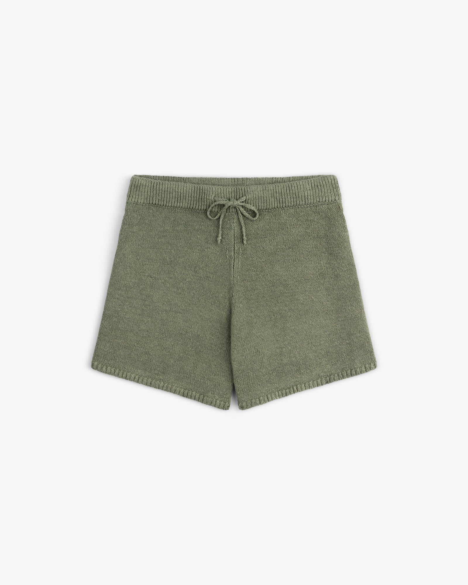Linen Knit Drawstring Short displayed flat on a white background.