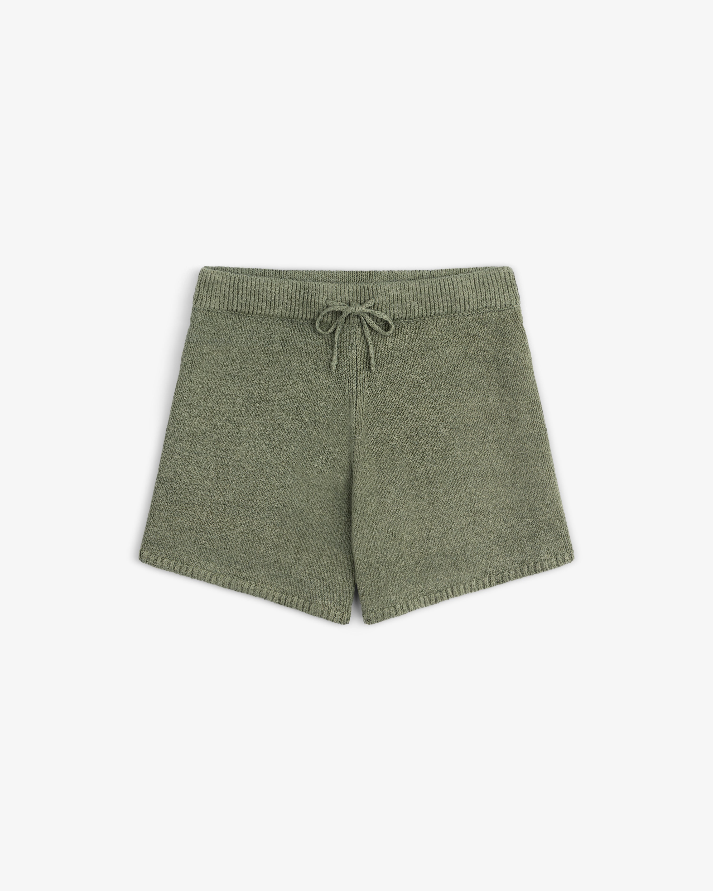 Linen Knit Drawstring Short displayed flat on a white background.