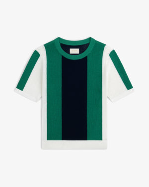 Striped Mesh Knit Tee