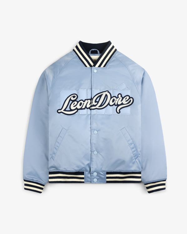 Overlay Logo Satin Varsity Jacket