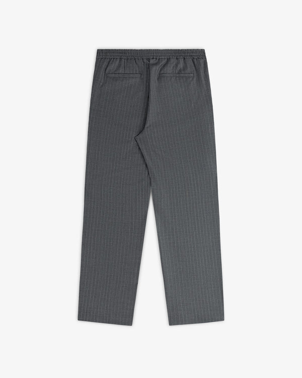 Pinstripe Elasticated Waist Trouser with straight leg and back pockets, shown on a white background.