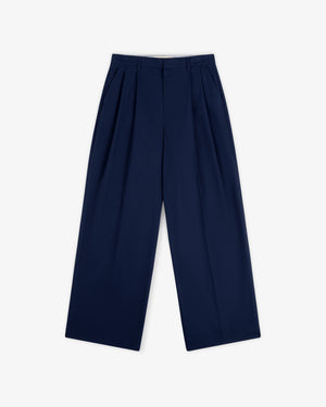 Lightweighted Pleated Cotton Trouser