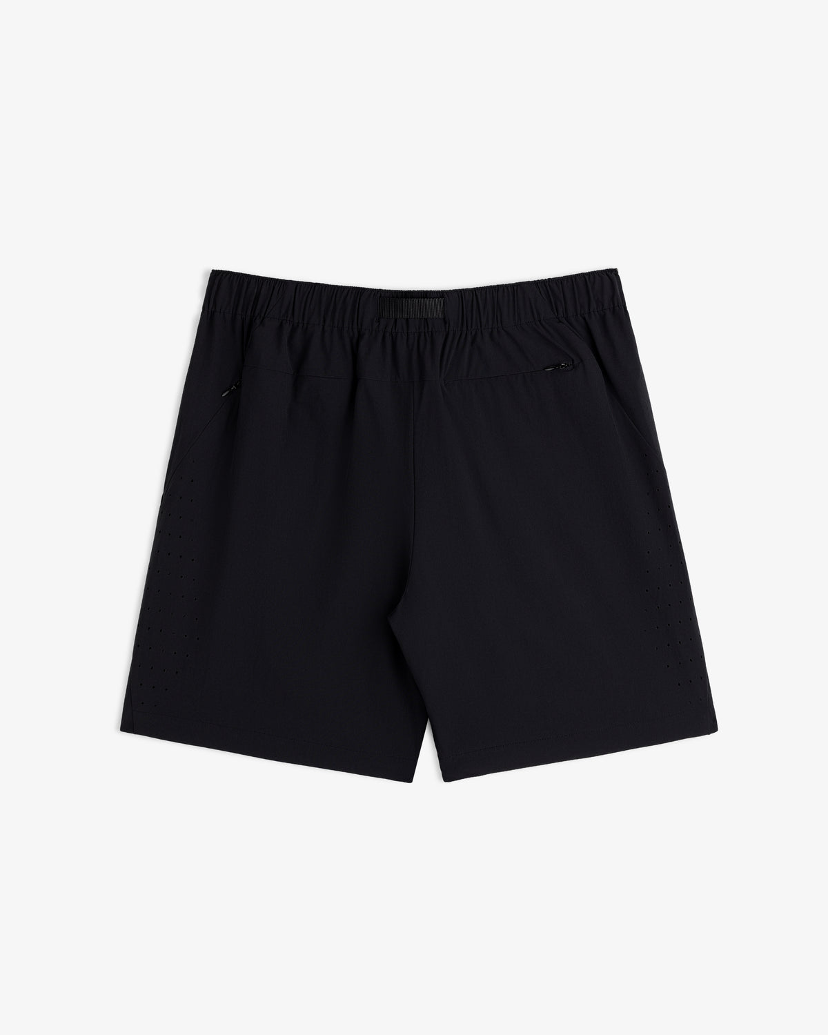 ALD Golf Performance Short with elastic waistband and zippered pockets, shown on a white background.