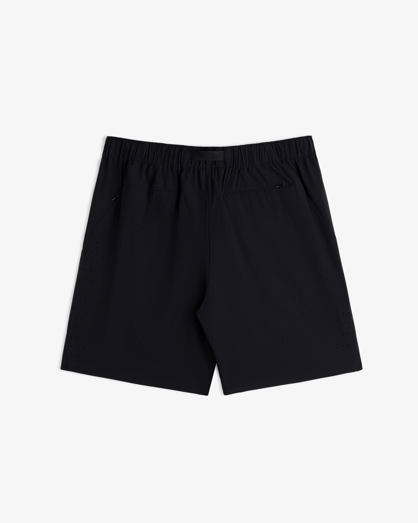 ALD Golf Performance Short with elastic waistband and zippered pockets, shown on a white background.