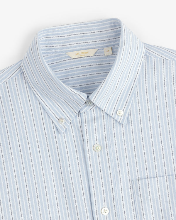 Yarn Dyed Striped Crest Shirt