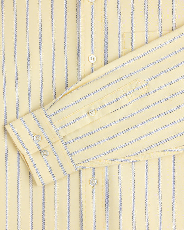 Yarn Dyed Striped Crest Shirt