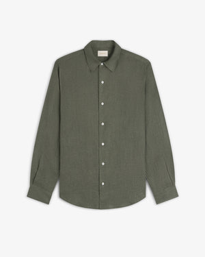 Long-Sleeve Linen Shirt
