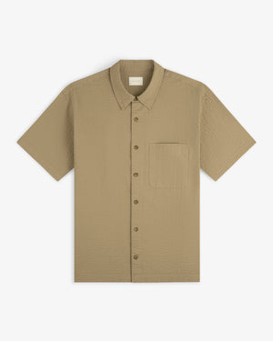 Short-Sleeve Seersucker Shirt