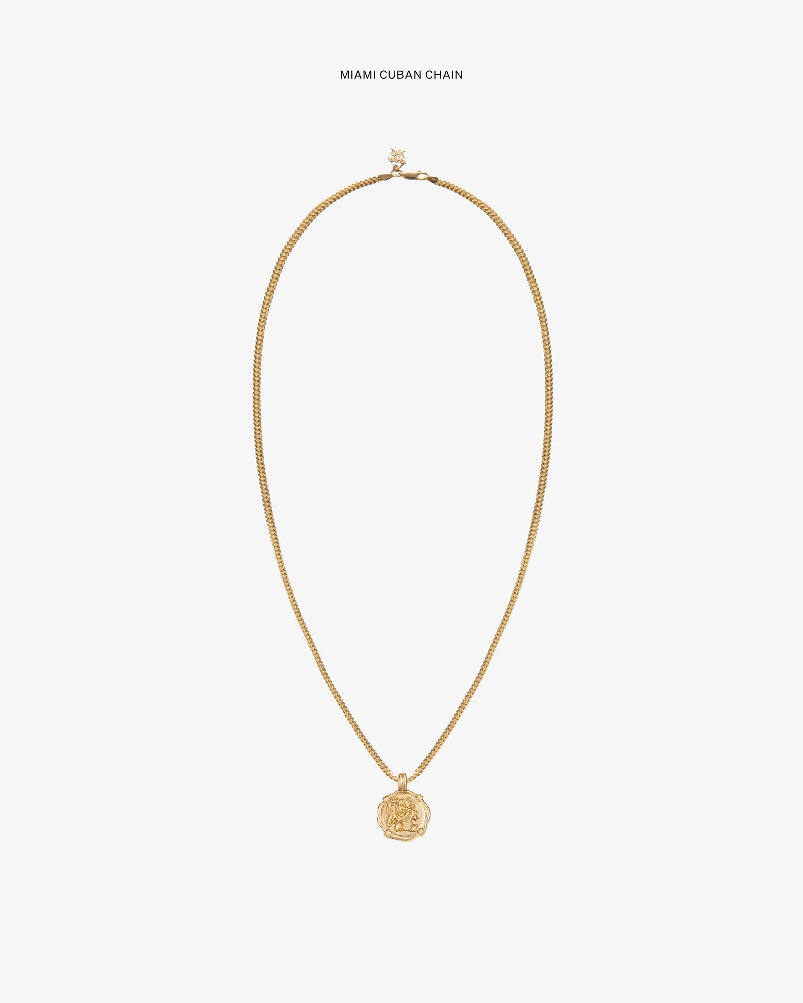 14Kt Gold Coin Pendant necklace displayed on a plain white background.