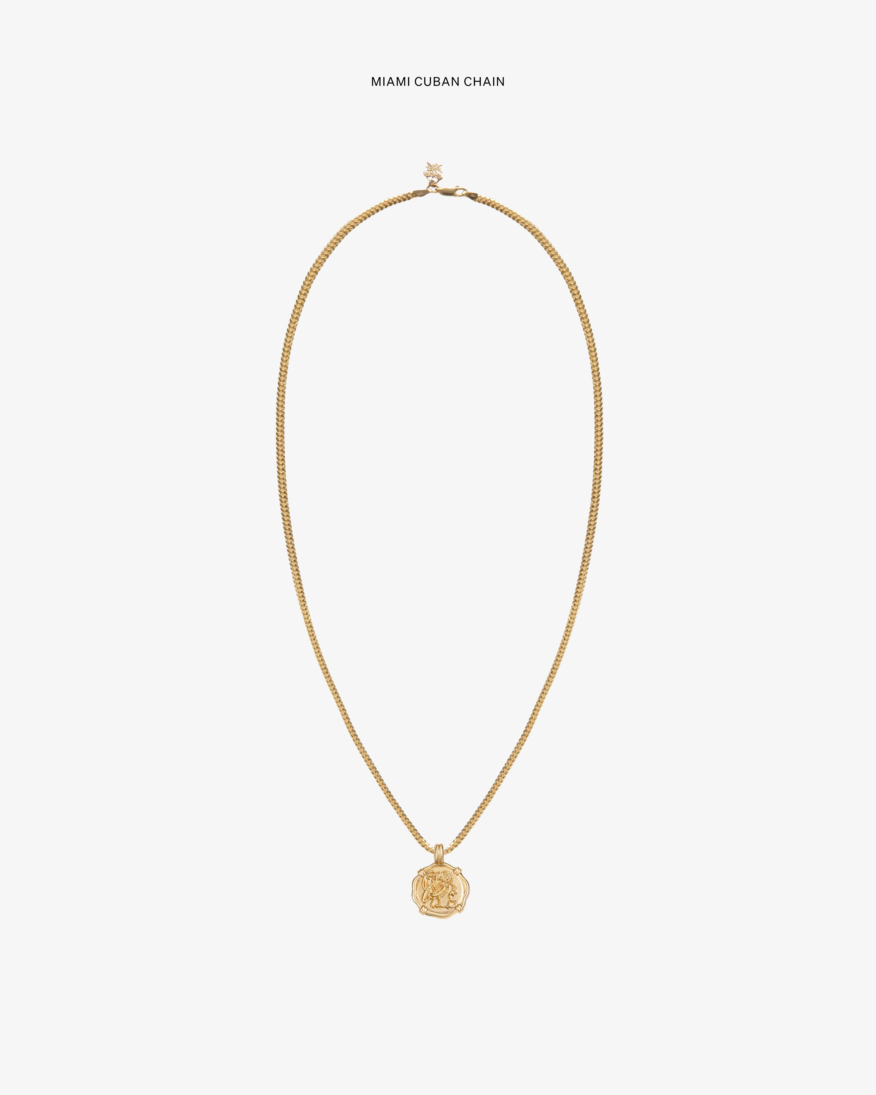 14Kt Gold Coin Pendant necklace displayed on a plain white background.
