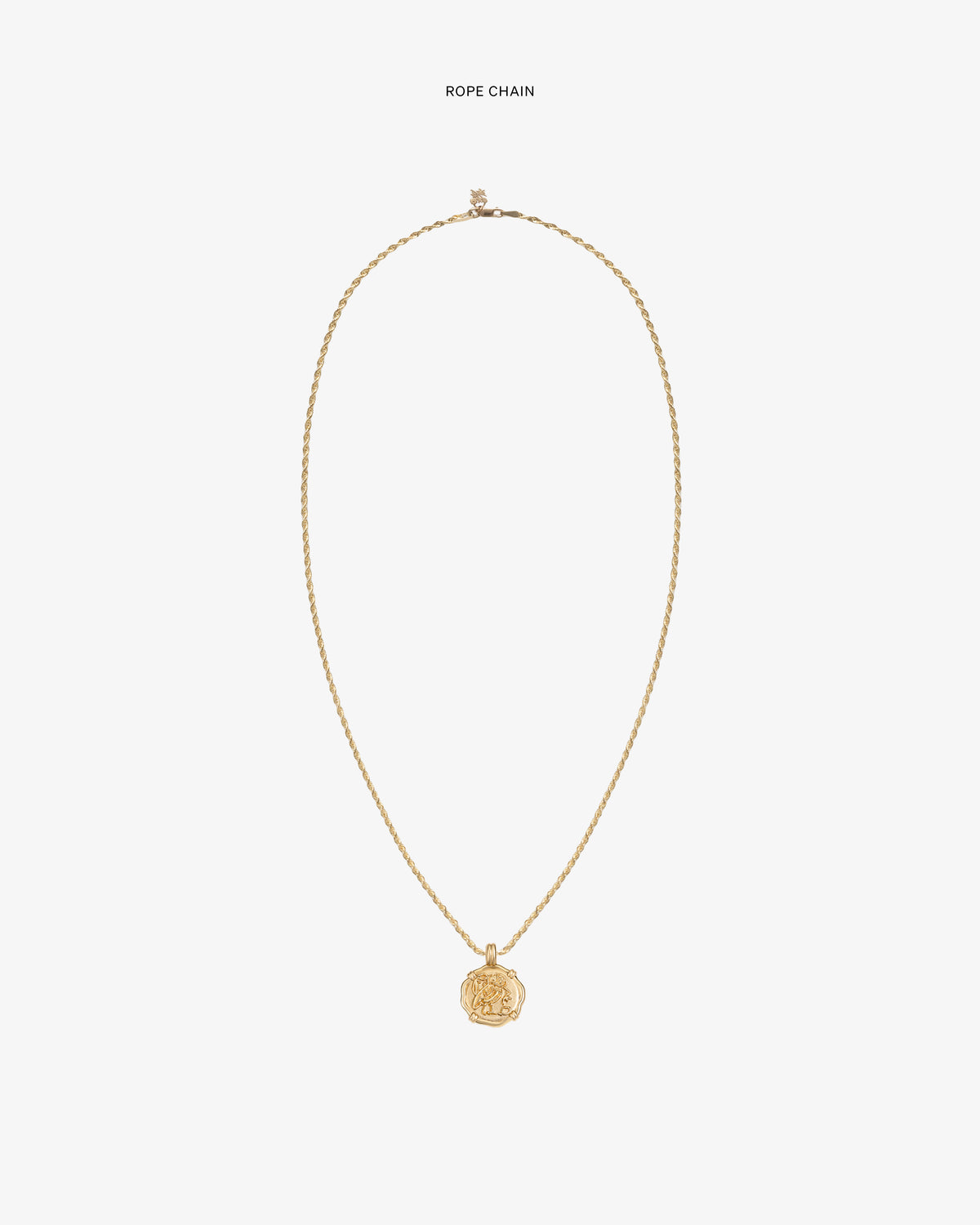14Kt Gold Coin Pendant necklace displayed on a plain white background.