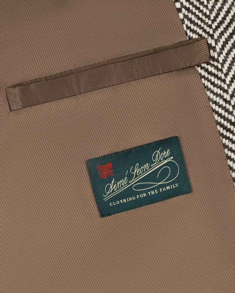 Wool Herringbone Overcoat