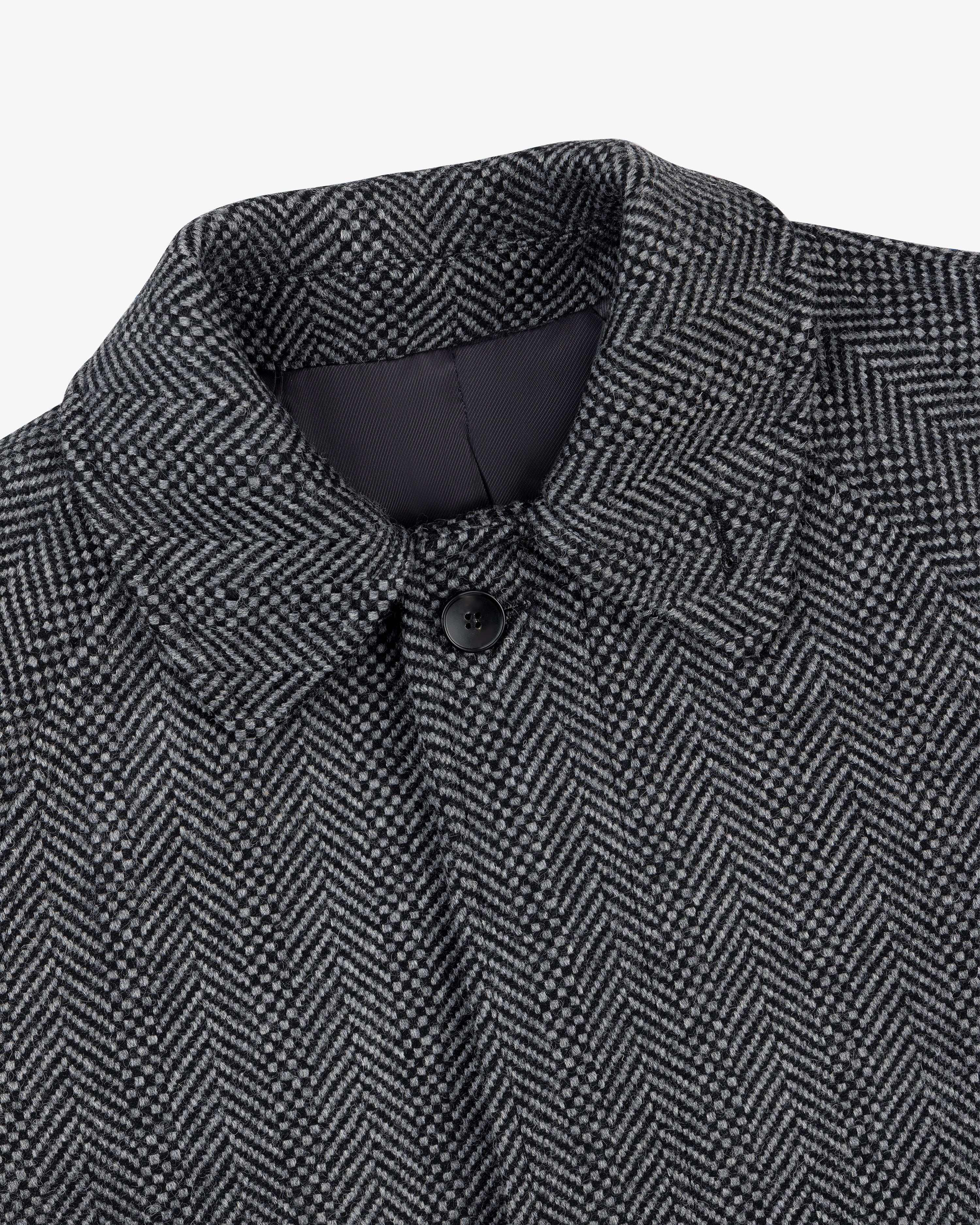 Wool Herringbone Overcoat