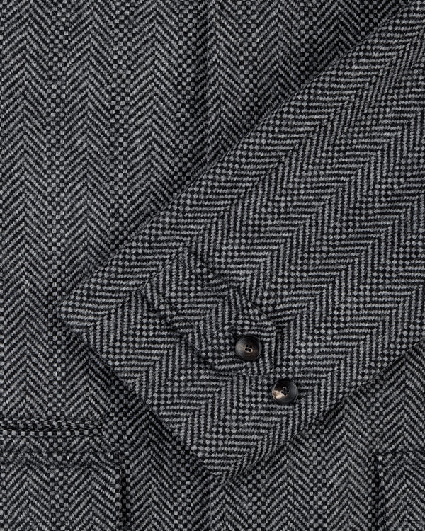 Wool Herringbone Overcoat