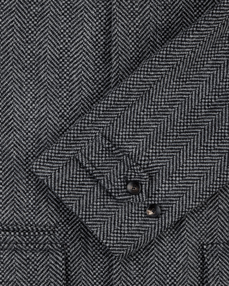 Wool Herringbone Overcoat